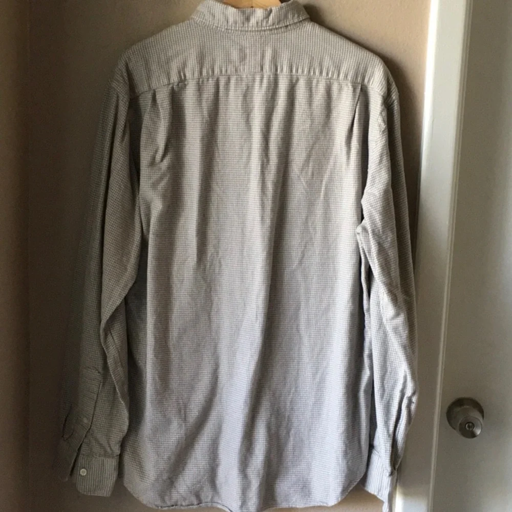 Polo by Ralph Lauren Men's Light Gray Check Button-Down Shirt